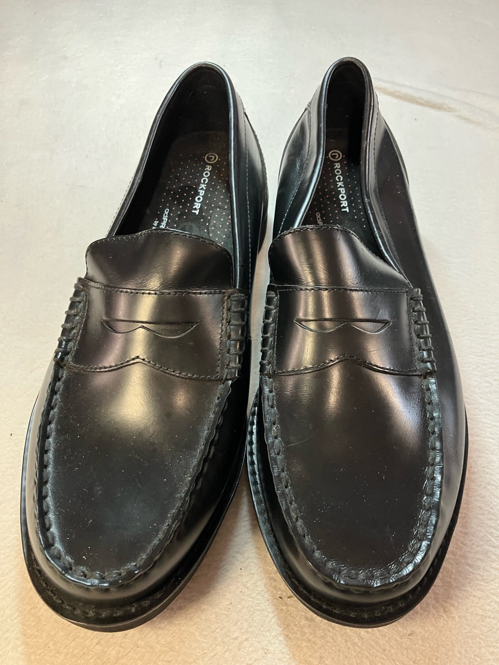 Rockport Men’s Black Leather Penny Loafers Slip-On